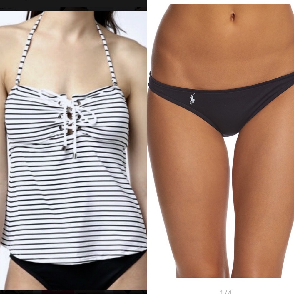 🆕 Polo Black and White Tankini